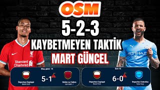 OSM 2024 YENİLMEZ 523 TAKTİK  ONLİNE SOCCER MANAGER [upl. by Ermin935]