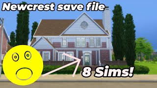 Building a house for 8 Sims  Newcrest Save File [upl. by Maurizia]