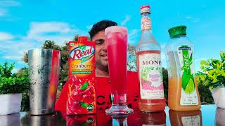 How To Make Cranberry Bubble Gum Ocean Mocktail [upl. by Ailedamla]