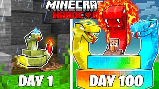 I Survived 100 Days as an ELEMENTAL SNAKE in HARDCORE Minecraft [upl. by Dituri]