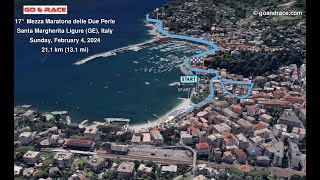 17° Mezza Maratona delle Due Perle 2024 vola sul percorso 3D della mezzamaratona [upl. by Waldner]