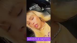 MEJORES WHISTLE NOTES COMO DANNA PAOLA🇲🇽 dannapaola whistlenotes shorts [upl. by Schell]