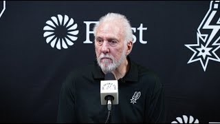 202324 San Antonio Spurs Season  Gregg Popovich PostGame Interview 12312023 [upl. by Steddman]