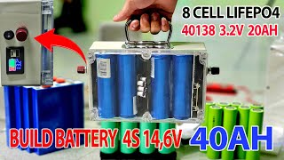 DIY 40AH 12V 40138 LiFePO4 Battery Bank For Solar Power [upl. by Newg]