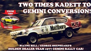 Matchbox Kadette to Holden Dealer Team Rally Gemini Custom Double Build [upl. by Alfredo]