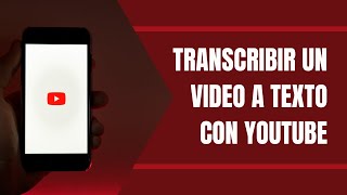 Transcribir video de YouTube a Texto [upl. by Ecirpac]