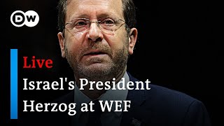 Live Israels President Herzog speaks at the World Economic Forum 2024  DW News [upl. by Ramad189]