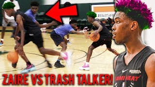 quotStop Talking SHTquot Zaire Wade SHUTS UP Trash Talker And MAKES HIM SALTY In Pick Up Game [upl. by Hsan]