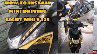 HOW TO INSTALL MINI DRIVING LIGHT MIO i125  VLOG 36 [upl. by Semajwerdna]