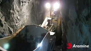 Aramine ElectricPowered miniLoader L110E  Narrow Vein Mining [upl. by Zabrine]