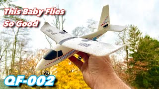 GoolRC QF002 Baby 2Ch RC Plane  Small Size Big Fun  Unboxing Assembly and Review [upl. by Uhp]