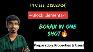 Borax in One shotPreparation Properties amp UsesPBlock Elements1TN Class12Chapter2Chemistry [upl. by Gord]