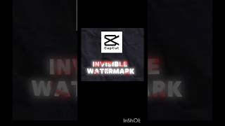 Invisible Watermark Tutorial  Capcut  shorts invisiblewatermark [upl. by Assin919]