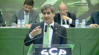 Discurso do Presidente Bruno de Carvalho na Assembleia Geral do Sporting Clube de Portugal [upl. by Norag]