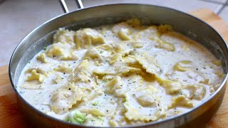 Ravioli in White Sauce Recipe [upl. by Rosco]