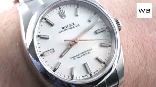 Rolex Oyster Perpetual 34mm 114200 Luxury Watch Review [upl. by Tahpos224]