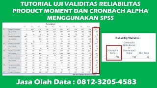 Tutorial Uji Validitas Reliabilitas dengan SPSS Product Moment dan Cronbach Alpha [upl. by Starks]