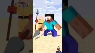 Help Herobrine Throw a Spear shorts anime funny trending [upl. by Olli]