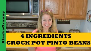 Easy Crock Pot Pinto Beans 2 Ways To Serve Spicy Pinto Beans4 Ingredient Pinto Beans [upl. by Aicilav597]