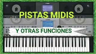 COMO REPRODUCIR PISTAS MIDIS A LOS TECLADOS YAMAHA PSR S500S550S650 Y OTRAS FUNCIONES [upl. by Ansela67]