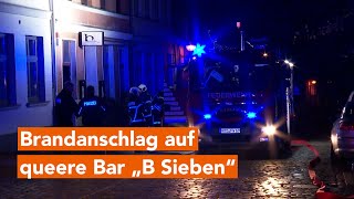 Erneuter Brandanschlagauf queere Bar „B Sieben“ in Rostock [upl. by Ecinnaj427]