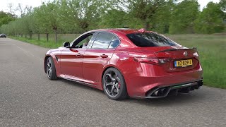 Alfa Romeo Giulia Quadrifoglio 29 V6 with RAGAZZON EXHAUST Lovely Accelerations [upl. by Schatz232]