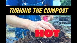 Turning Compost with Matt Powers pt 1 TOO MUCH HEAT  What To Do [upl. by Corwun]