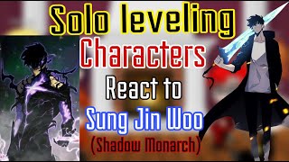 Solo Leveling react to Sung jinwoo  SHADOW MONARCH [upl. by Neivad]