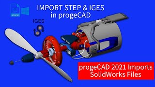 Import STEP and IGES files in progeCAD [upl. by Adamski]