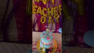 Teachers day cake youtubeshort cakedecorating vanillacakechocolatecakedecorating [upl. by Idelson]