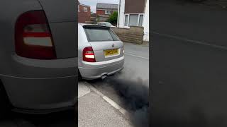 Skoda fabia vrs 19 tdi pd130 in for hybrid turbo mapped in along with smoke and popcorn [upl. by Nhepets418]