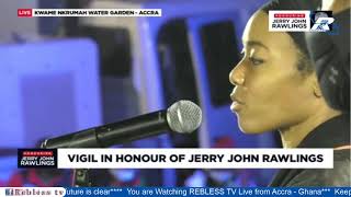 Dr Zanetor AgyemanRawlings and Kimathi Rawlings Vigil in Honouring Jerry John Rawlings [upl. by Jabon]