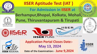 IISER Aptitude Test 2024  Eligibility Syllabus Exam Pattern Preparation [upl. by Vasta]