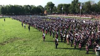 Massed Bands — Glengarry Highland Games 2018 [upl. by Arlan784]