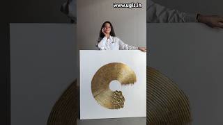 GoldLeaf GoldLeafArt Canvas artwork Gilding MetallicArt FineArt resin epoxy artandcraft [upl. by Gosselin]