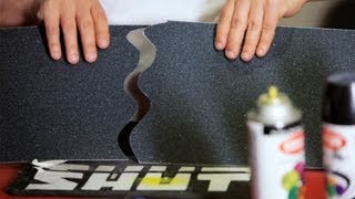 How to Cut amp Apply a Grip Tape Design  Custom Skateboard [upl. by Ettenwad]