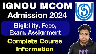 IGNOU MCOM Admission Process  Ignou mcom admission 2024  IGNOU Admission July 2024 Session  IGNOU [upl. by Halivah367]