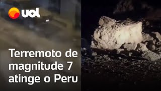 Terremoto de magnitude 7 atinge costa do Peru e é sentido em Lima [upl. by Normand664]