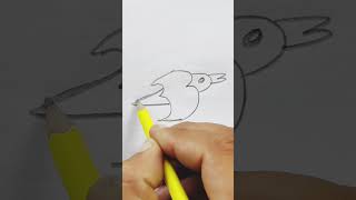 Very easy to draw a flying bird 🕊️ art artwork drawing easydrawing tiktok viral girldrawing [upl. by Latonia726]