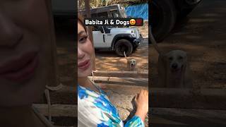 Babita Ji Ka Pyaar amp Cute Conversation With Dogs❤️💯 ytshorts babitaji jethalal doglover [upl. by Prouty]