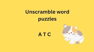 unscramble word puzzles for kids word puzzleguess the wordscrambled word gameguess the word game [upl. by Ahsimal]