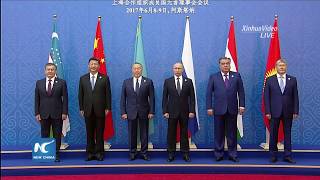 President Xi Jinping attends SCO Heads of State Council meeting [upl. by Nalyak34]