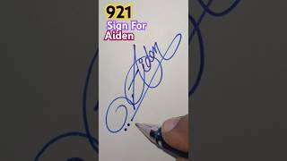 ✍️ Crafting A Signature for Aiden SignatureArt Aiden ArtTutorial PersonalSignature [upl. by Babara]