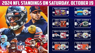 2024 NFL Standings on Saturday October 19 [upl. by Eicnarf]