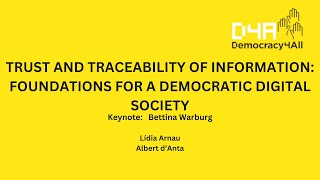 Trust and Traceability of Information Foundations for a Democratic Digital Society [upl. by Jourdan]