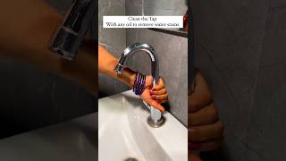 Washroom Cleaning Idea 💦 bathroom tap oil lifehacks hacks tipsandtricks tips kitchentips [upl. by Millicent]