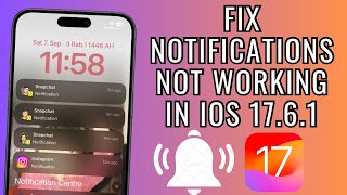 How To Fix Notifications Not Working On iPhone After iOS 1761 [upl. by Yrollam]