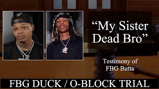 FBG Butta testifies about King Von and his sister KI [upl. by Amethyst653]