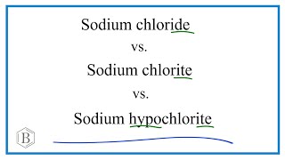 Sodium chloride Sodium chlorite and Sodium Hypochlorite [upl. by Adyan]