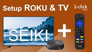 Seiki TV amp Roku box control with 1clicktech remote [upl. by Keith]